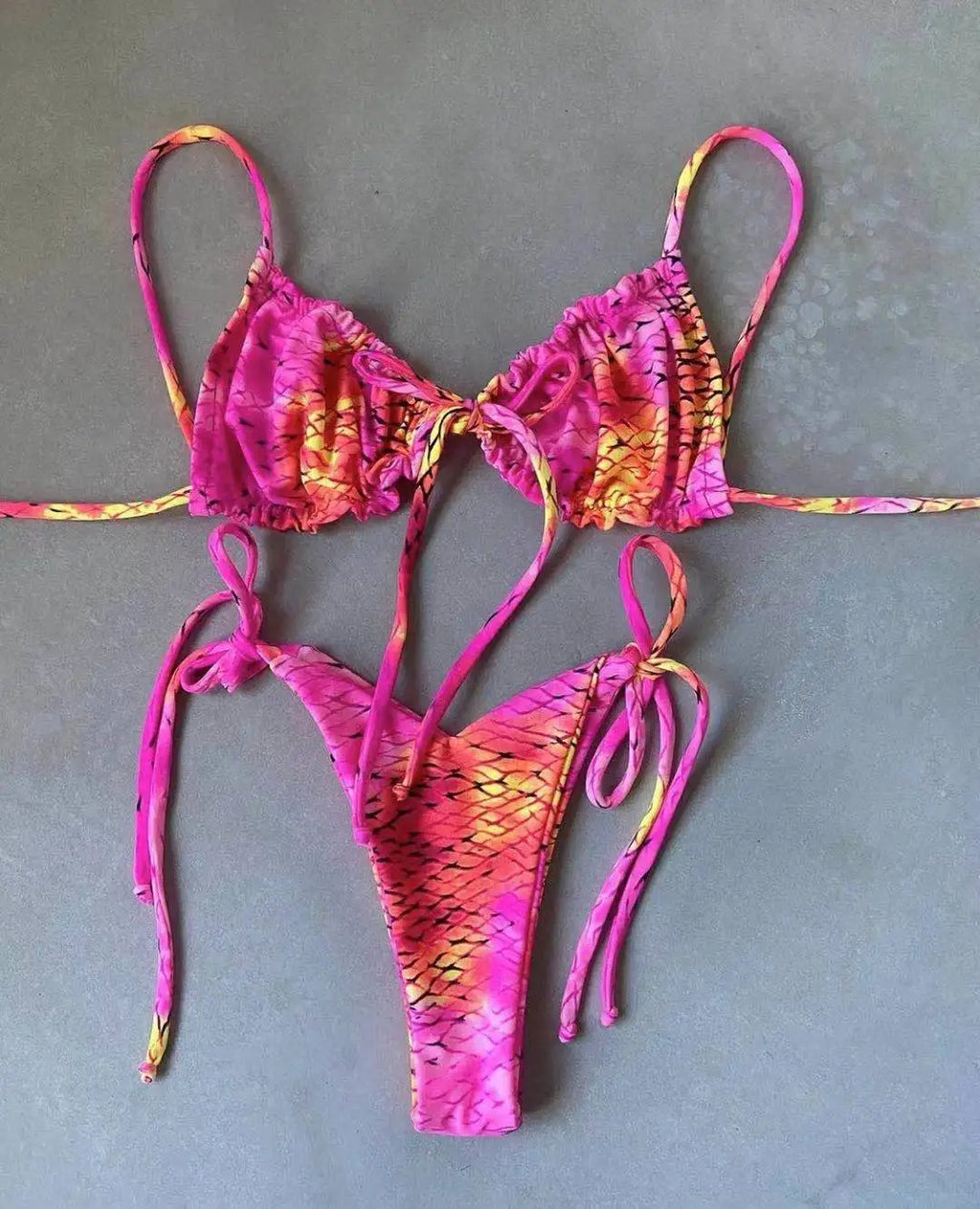 RUOTONGSEPT Low Waist Bikinis 2022 Triangle Swimwear Female Swimsuit Women Print Bikini set two-Piece Suit Push Up Bathing Suit