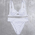 ZTVitality Dot Bikinis Bow Push Up Bikini 2025 New Arrival Padded Bra Mid Waist Swimsuit Sexy Swimwear Women Brazilian Biquini