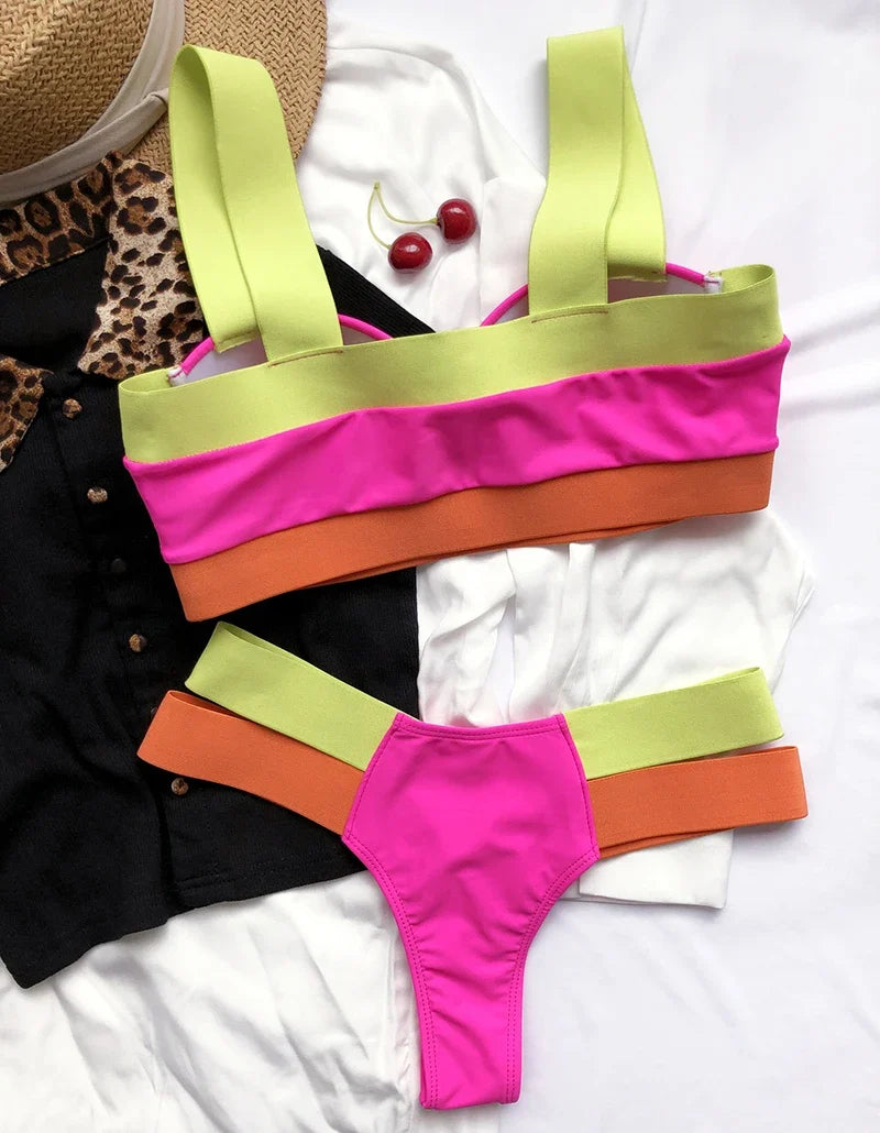 Leopard High Waist Bikini Push Up Bra Cup Bikinis 2026 Women Swimsuit Female Swimwear Two Piece Bikini Set High Cut Bathing Suit