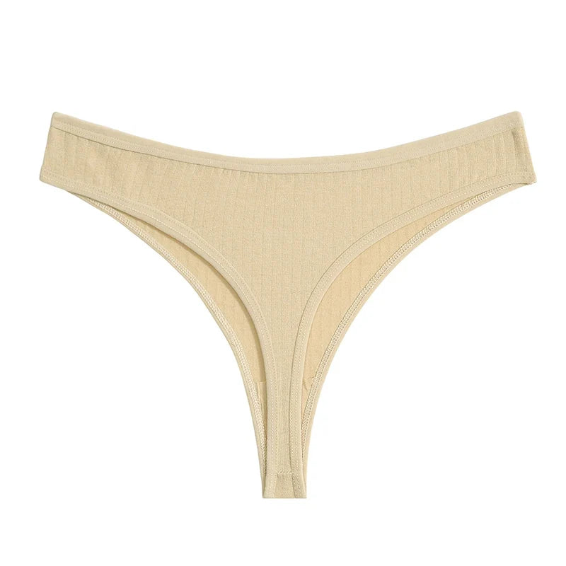 Women Cotton Thongs Panties Sexy Low Waist T-Back G-string Underpants Thongs Girls S-XL Intimates Lingerie Breathable Bikini New