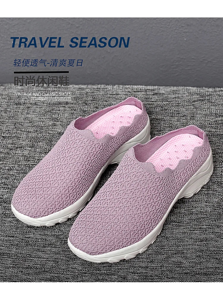 Women Casual Shoes Fashion Breathable Walk Mesh Flat Shoes Lady Sneakers Women Tenis Feminino Shoes Lady  Mesh Summer Shoesty76