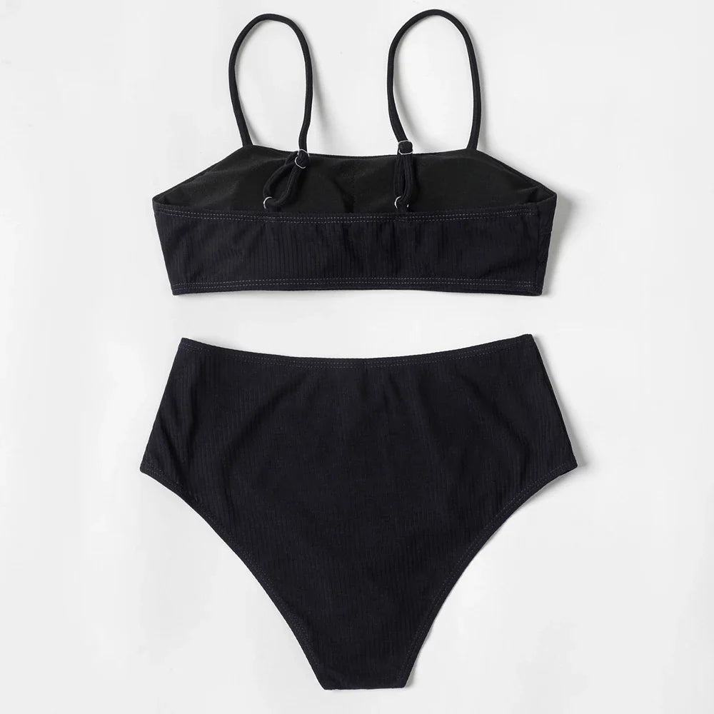 ZTVitality Solid Sexy Bikini 2025 New Arrival Padded Bra High Waist Swimsuit Brazilian Swimwear Women Bathing Suit Beachwear S-L