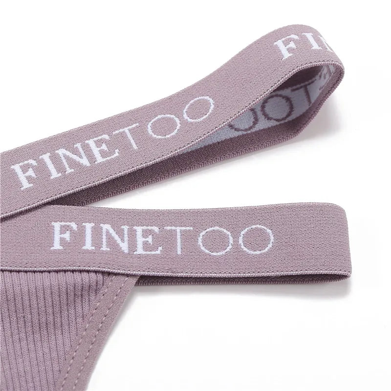 Women's Low Waist Bikini Briefs Seamless Thongs Panties Female Cotton G-String Underwear Ladies Letter Belt Lingerie M-XL Girls