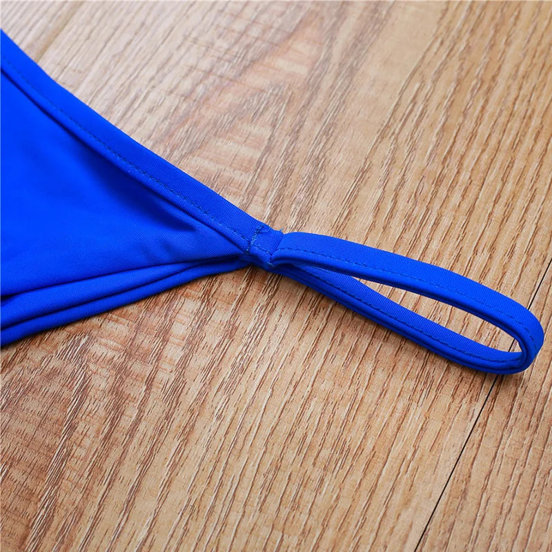 Sexy Push Up Underwired V-bar Bikini Women Swimsuit Female Swimwear Two-pieces Bikini set Micro Thong Bathing Suit Swim Lady
