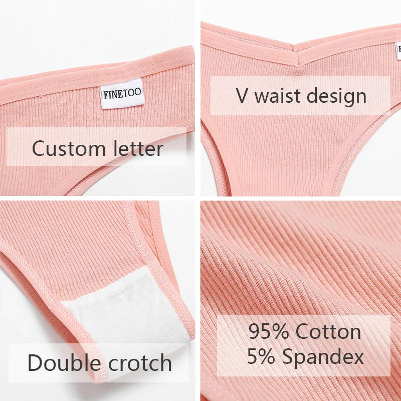 3Pcs/Set Cotton Women Briefs Sexy Seamless Brazilian Panties Female Low Rise Underwear Breathable Underpants Girls M-XL Intimate