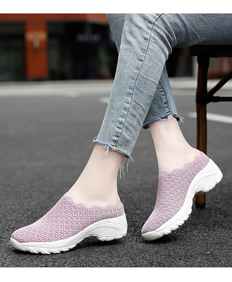 Women Casual Shoes Fashion Breathable Walk Mesh Flat Shoes Lady Sneakers Women Tenis Feminino Shoes Lady  Mesh Summer Shoesty76