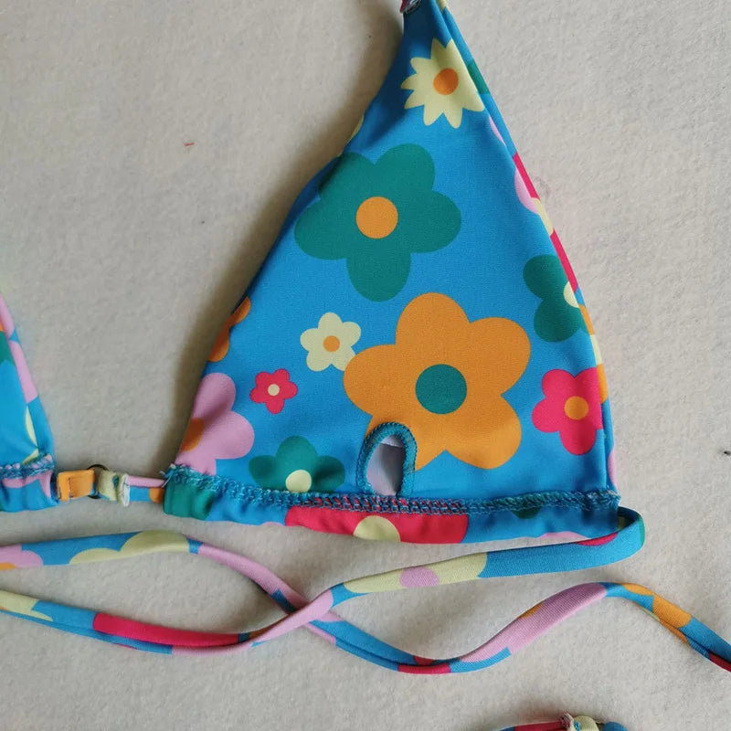 2025 Polka Dot Mini Micro String Bikini Women Swimsuit Female Bikinis Brazilian Swimwear Two Pieces Bikini Set Bathing Suit Swim