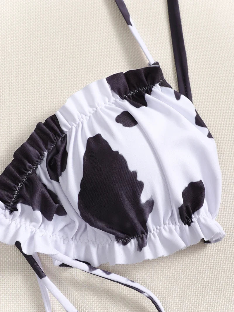 Sexy Ruffle Frilled Micro Thong Bikini 2025 Women Swimwear Female Swimsuit Two-pieces Bikini set String Bather Bathing Suit Swim