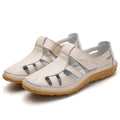 Split Leather Flat Sandals Women Fashion Summer Shoes Anti-slip Soft Sole Ladies Gladiator Sandal Breathable Sandalias SH031502