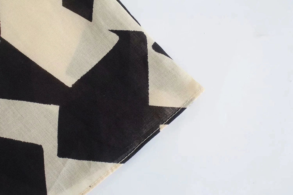 Foridol Geometric Print Black Shirt Dress Casual Elegant Autumn Winter Women's New Dress Vestidos Robe Femme Long Sleeve Dress