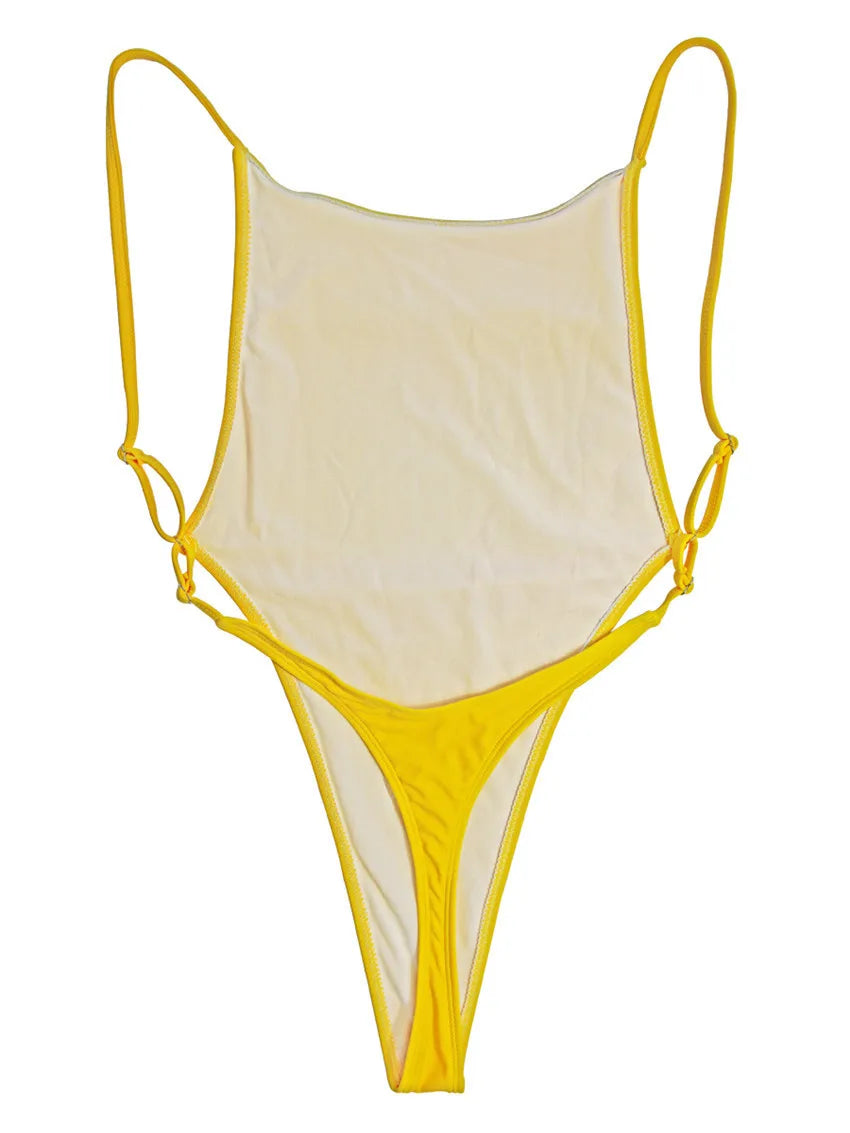 2025 Sexy Sparkling Shiny Women Swimwear One Piece Swimsuit Female High Cut Monokini Backless Bather Bathing Suit Swim Bodysuit