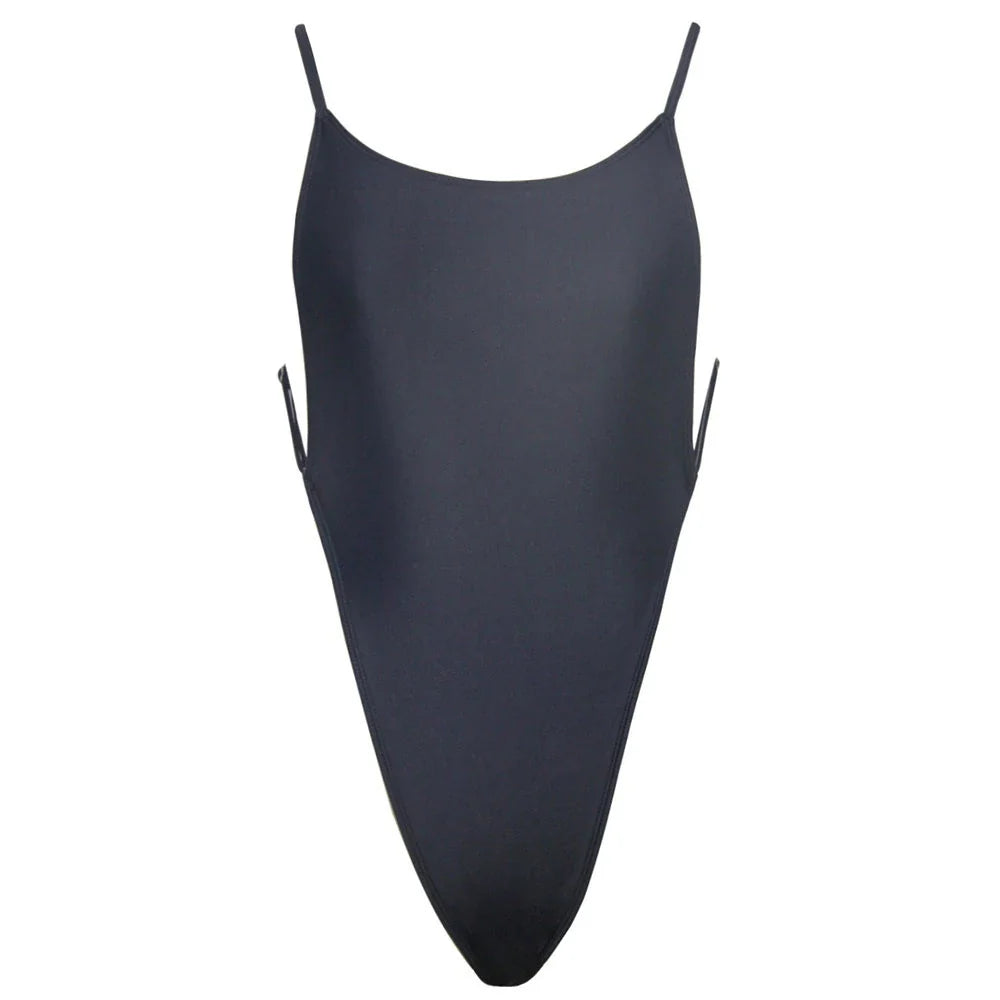 2025 Sexy Sparkling Shiny Women Swimwear One Piece Swimsuit Female High Cut Monokini Backless Bather Bathing Suit Swim Bodysuit