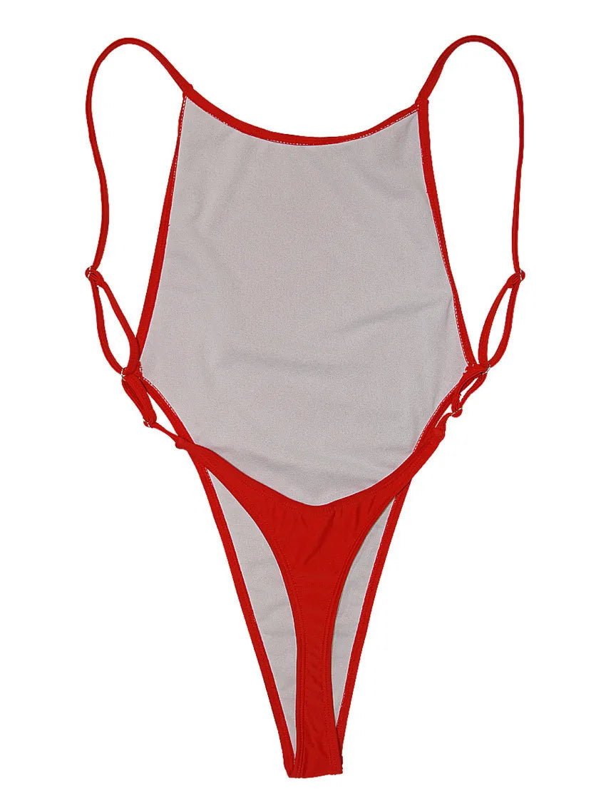 Sexy Extreme Mini Micro Thong One Piece Swimsuit Women Swimwear Female Backless Monokini High Cut Bathing Suit Swim Beach Wear