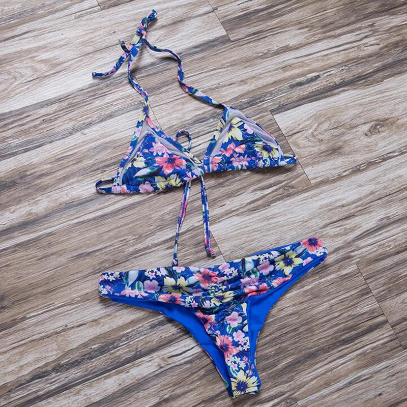 ZTVitality Sexy Bikinis Push Up Bikini 2025 New Arrival Print Mesh Thong Swimsuit Backless String Swimwear Women Biquini S-XL