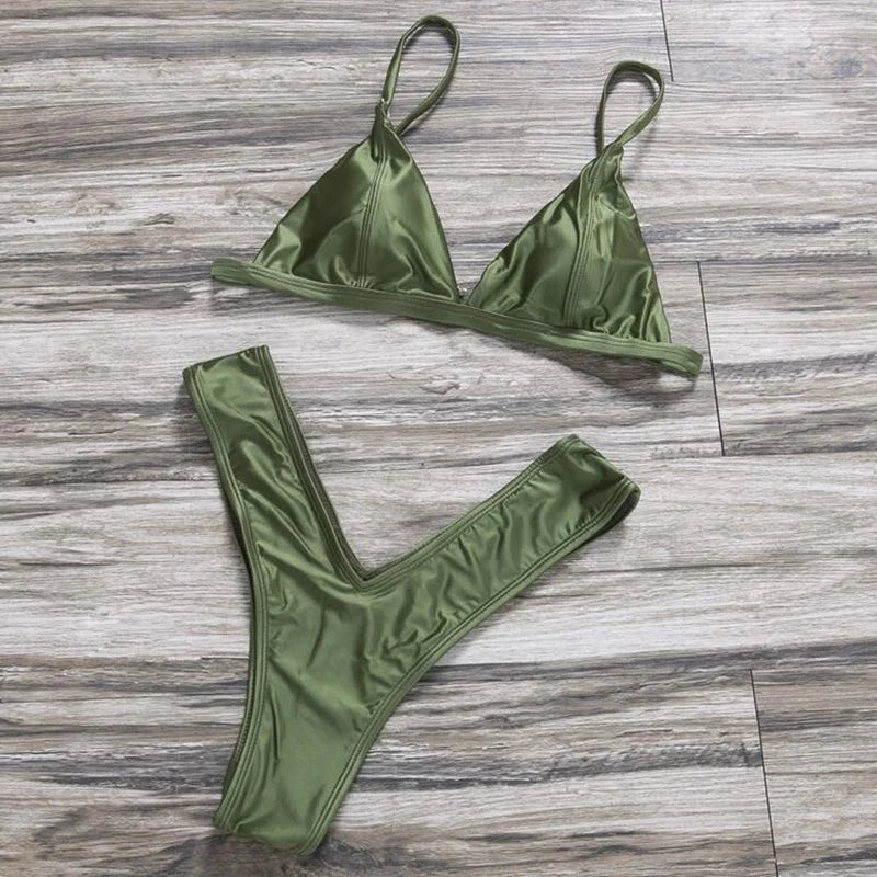 ZTVitality Swimwear Women Sexy Push Up Bikini 2019 Hot Sale Beach Padded Straps Triangle Thong Swimsuit Female Brazilian Biquini