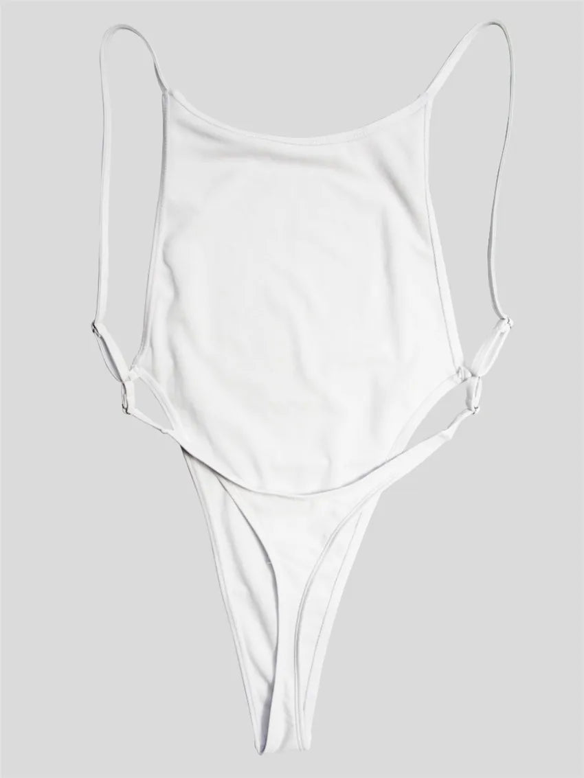 2025 Sexy Sparkling Shiny Women Swimwear One Piece Swimsuit Female High Cut Monokini Backless Bather Bathing Suit Swim Bodysuit