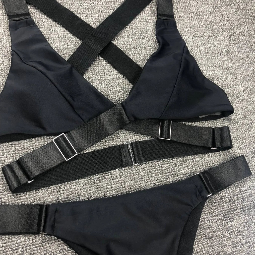 Sexy Adjustable Buckle Bandage Vevlet Bikini 2026 Women Swimsuit Female Bikinis Swimwear Two Pieces Bikini set Bathing Suit Swim