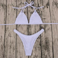ZTVitality Bikini 2025 New Arrival Sexy Stack-up White Swimwear Women Halter String Low Waist Swimsuit Female Brazilian Biquini