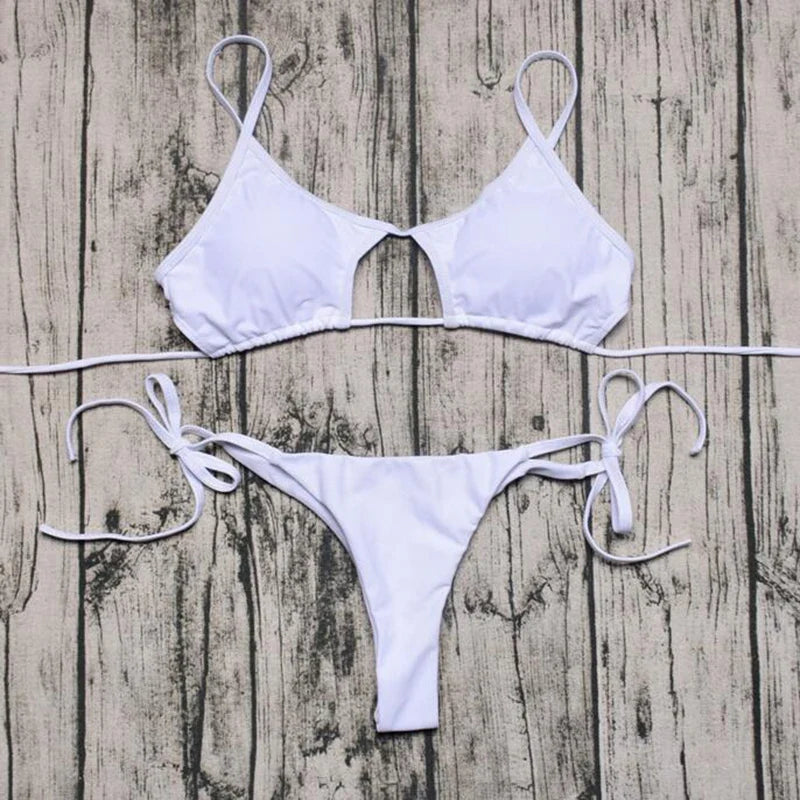 ZTVitality Sexy White Bikinis Push Up Bikini 2021 Hot Padded Bandage Low Waist Swimsuit Female Swimwear Women Brazilian Biquini