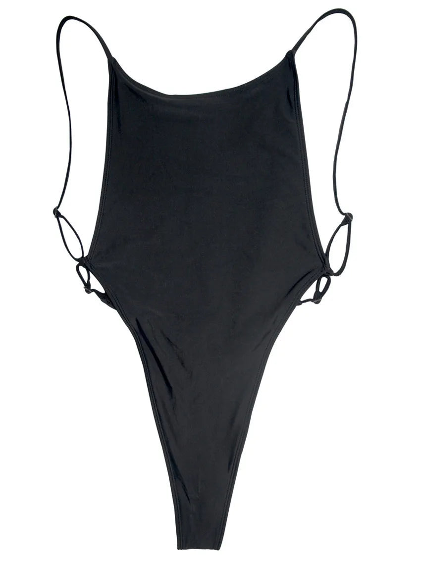 2025 Sexy Sparkling Shiny Women Swimwear One Piece Swimsuit Female High Cut Monokini Backless Bather Bathing Suit Swim Bodysuit