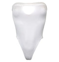 ZTVitality One Piece Swimsuit 2019 New Arrival Strapless High Leg Backless Sexy Swimwear Women Solid Bodysuit Monokini Swim Suit