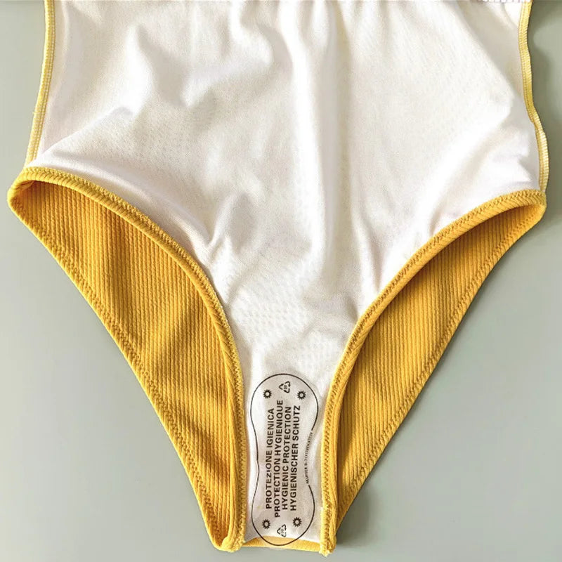 S - XXL Sexy Ribbed Ruffled One Piece Swimsuit Women Swimwear Female Monokini High Cut Bather Bathing Suit Swim Wear Bodysuit