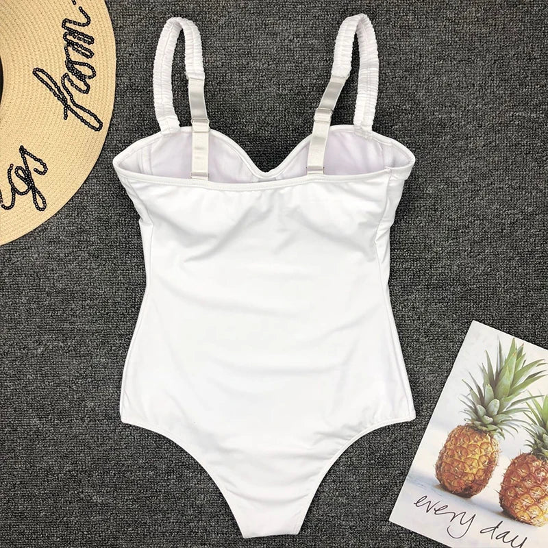 Sexy Underwired Bra Cup One Piece Swimsuit Women Swimwear Female Monokini Push Up Bather Bathing Suit Swim Wear Sexy Bodysuit
