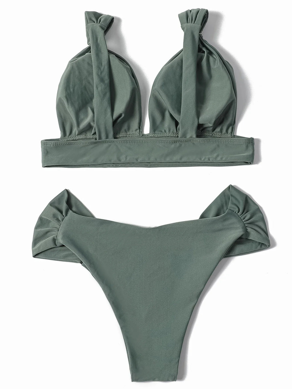 ZTVitality Solid Swimsuit Women Swimwear 2025 Newest Mid Waist Sexy Bikini Push Up Bikini Set Brazilian Bathing Suit Beach Wear