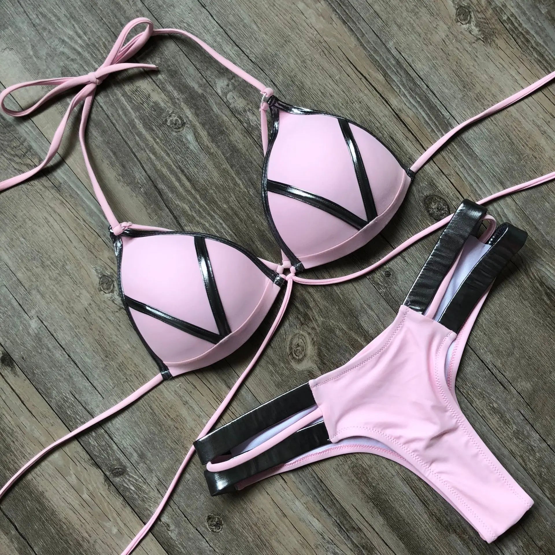 2024 Gold Stamping Women Bikini Set Sexy Padded Women Swimsuit Push Up Bikini Swimwear Summer Beachwear Brazil Bathing Suit