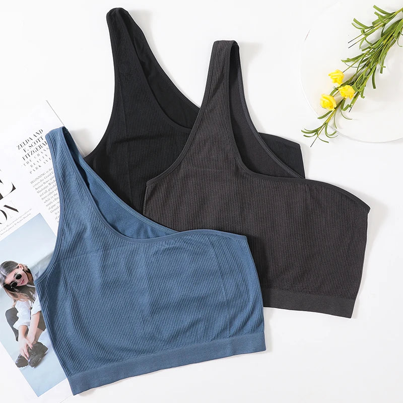 One Shoulder Tube Top Women Tops Seamless Underwear Sexy Sleeveless Lingerie Womens Crop Top Streetwear Fashion Camisole