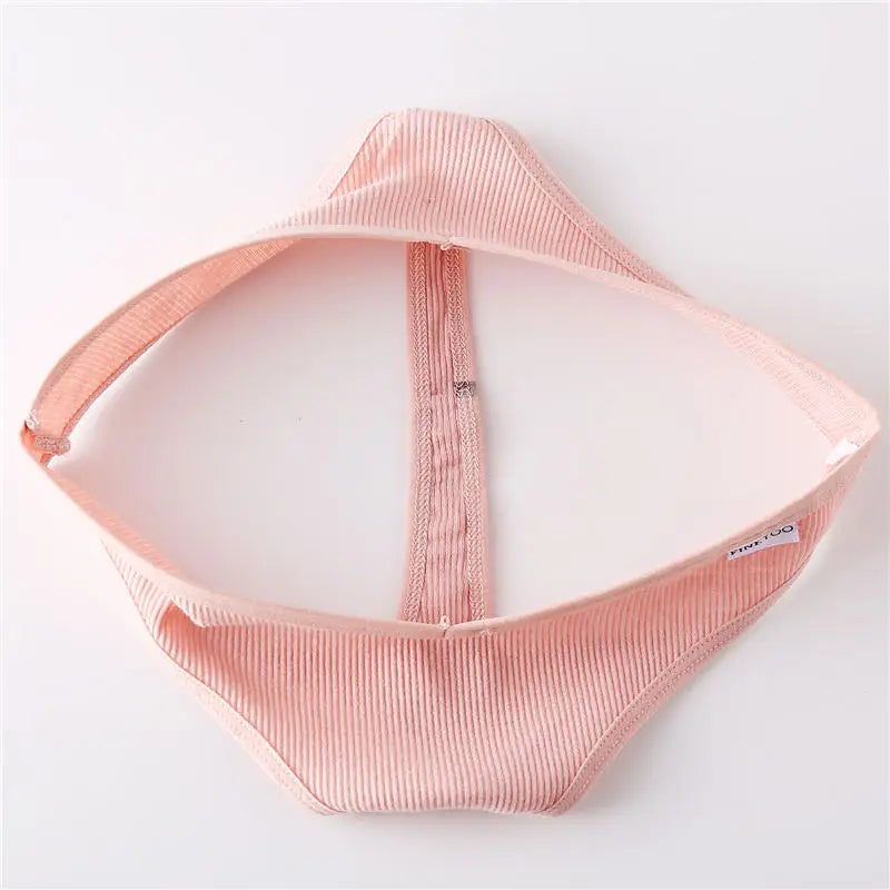 FINETOO Women's Cotton Panties Ladies Sexy V Waist Brazilian Underwear Female T-Back Briefs Panty M-XL Girls Intimates Lingerie