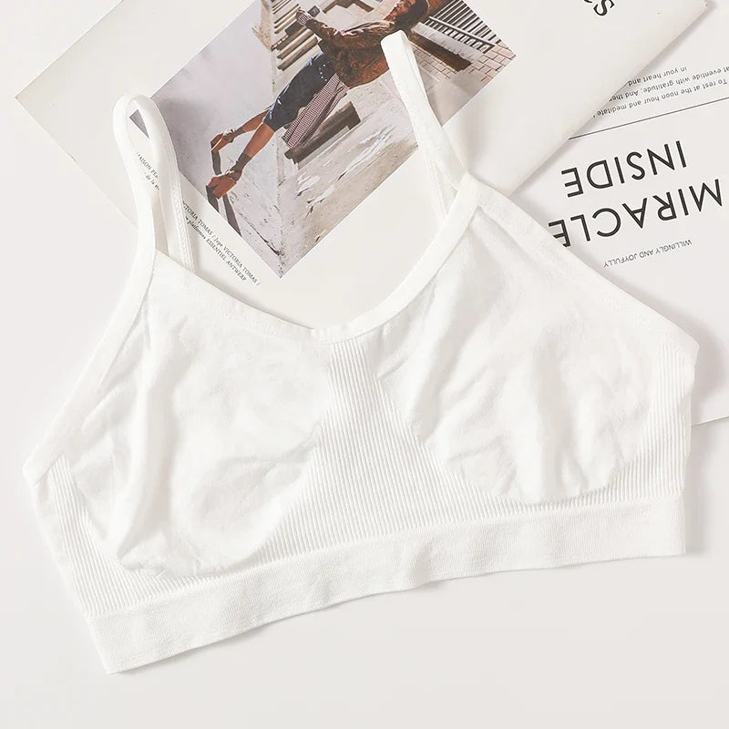 Women Tank Crop Top Female Seamless Underwear Backless No Pads Unlined Sexy Lingerie Comfort Woman Top Camisole