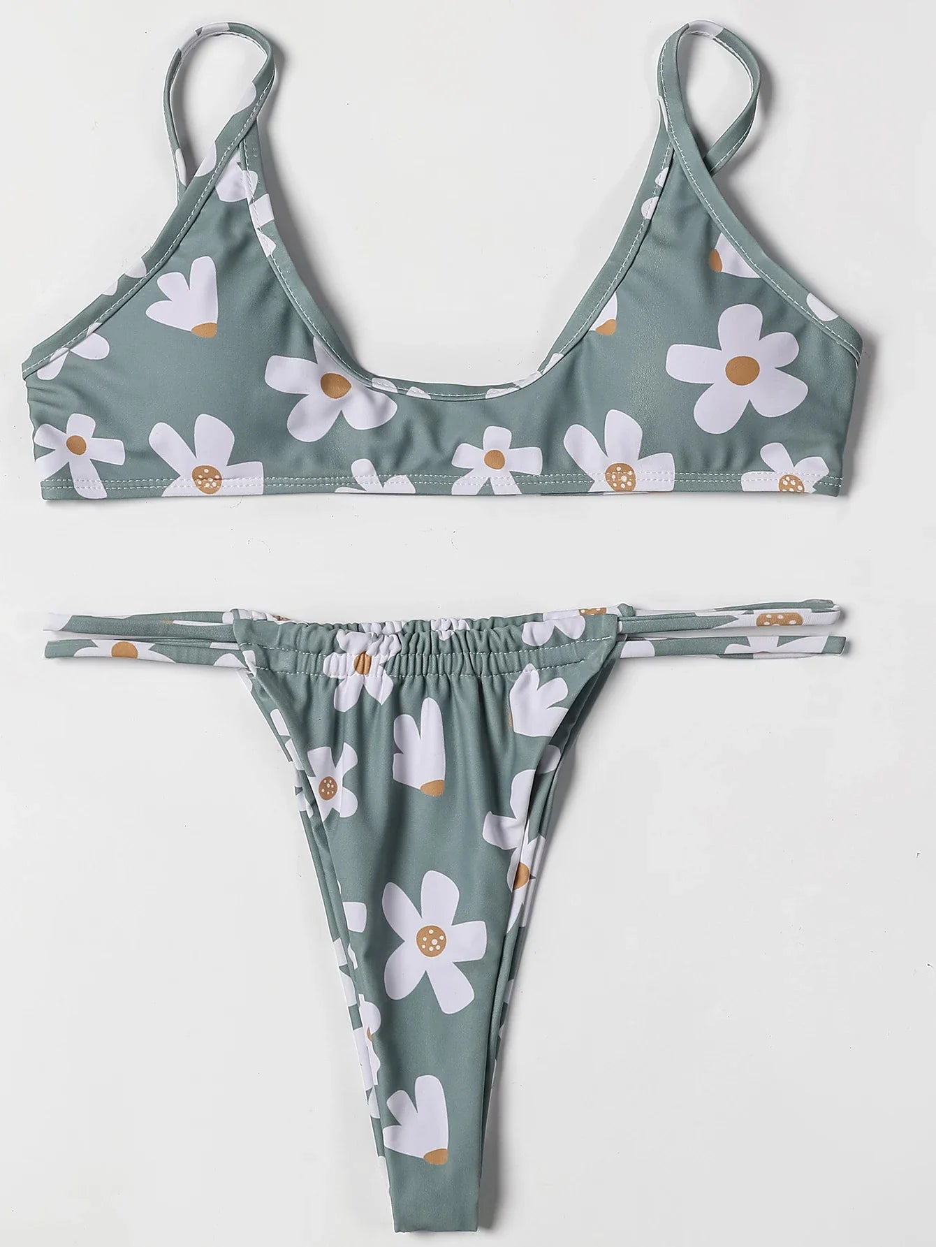 ZTVitality Swimwear Women Floral Print Sexy Bikini 2022 Hot Sale Straps Padded Bra Low Waist Swimsuit Female Brazilian Biquini