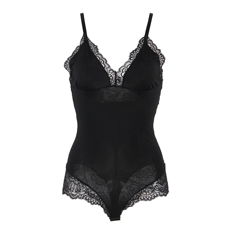 Body Mujer Elegant Woman Jumpsuits 5XL Strappy Backless Bodysuit Onesies Cotton Women V Neck Summer Lace Playsuit Female Shorts