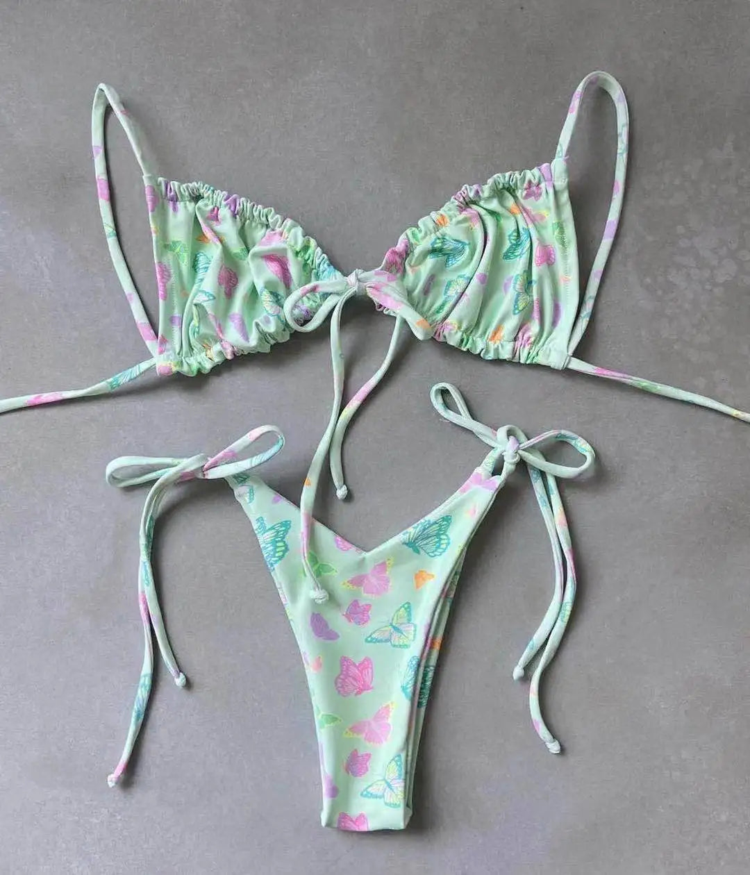 RUOTONGSEPT Low Waist Bikinis 2022 Triangle Swimwear Female Swimsuit Women Print Bikini set two-Piece Suit Push Up Bathing Suit