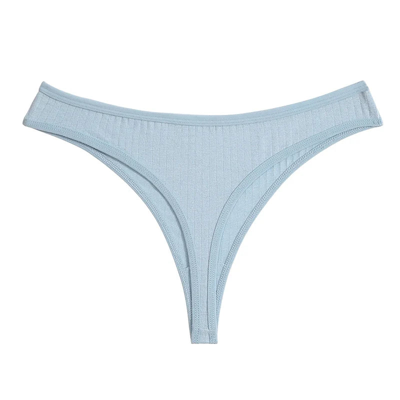 Women Cotton Thongs Panties Sexy Low Waist T-Back G-string Underpants Thongs Girls S-XL Intimates Lingerie Breathable Bikini New