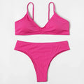 ZTVitality Ribbed Sexy Bikini Set 2023 New Arrival Padded Bra Push Up Swimsuit Women Brazilian Summer Beachwear Solid Swimwear
