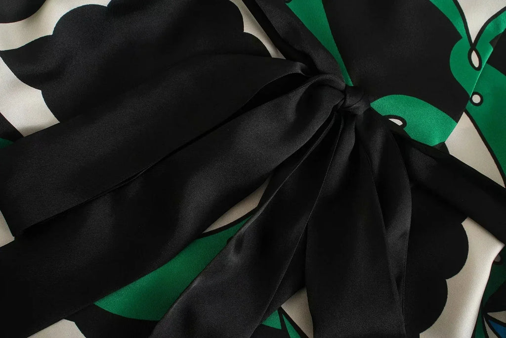 Foridol Oversized Green Print Boho Women Shorts Sets Shirts Shorts Pants Three Pieces Fashion Suits Matching Sets 2025 Summer
