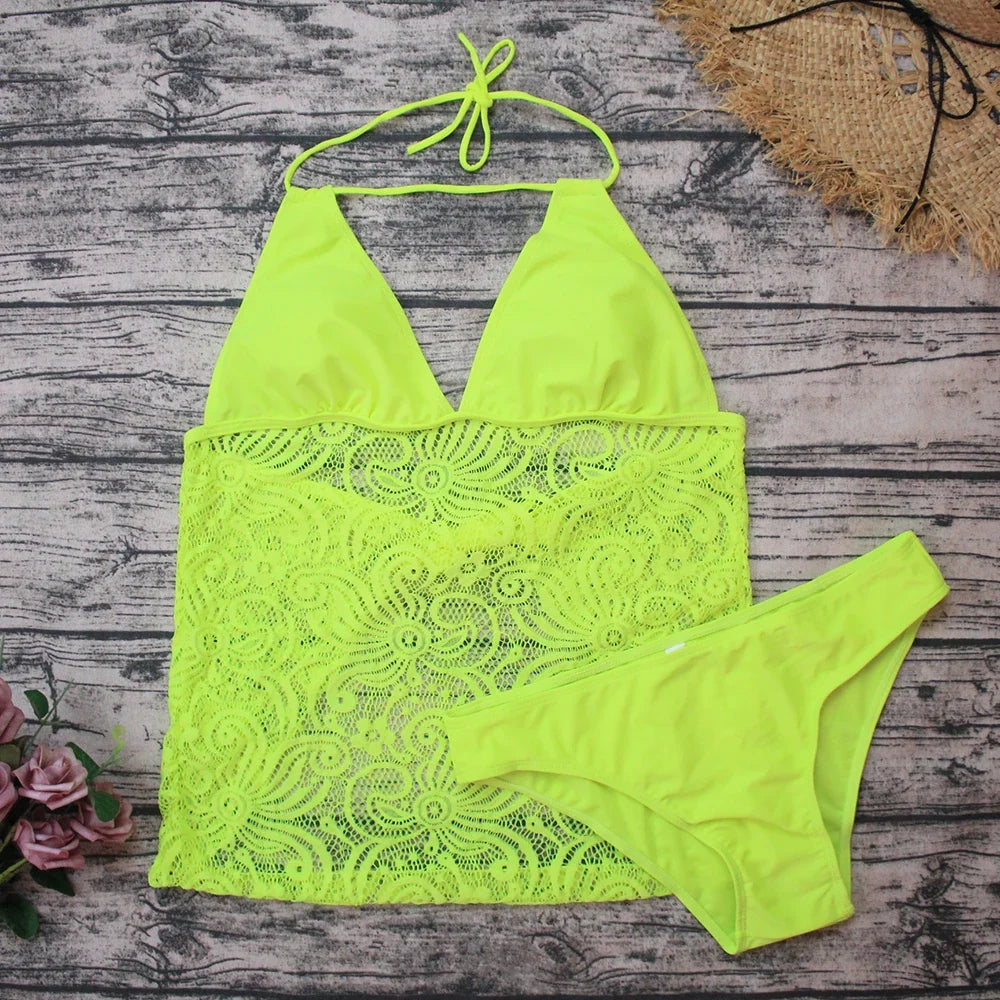 Tankini Swimwear Women 2025 Sexy Swimsuit Summer Bathing Suit Bikini Set Plus Size Women's Swimsuits Beach Wear Swimming Suit