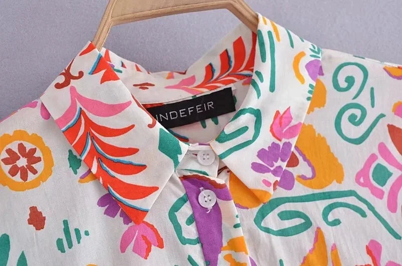 Foridol Floral Print Casual Boho Shirt Dress Maxi Long Autumn Winter Long Sleeve Dress Vestidos 2025 Button Up Dress