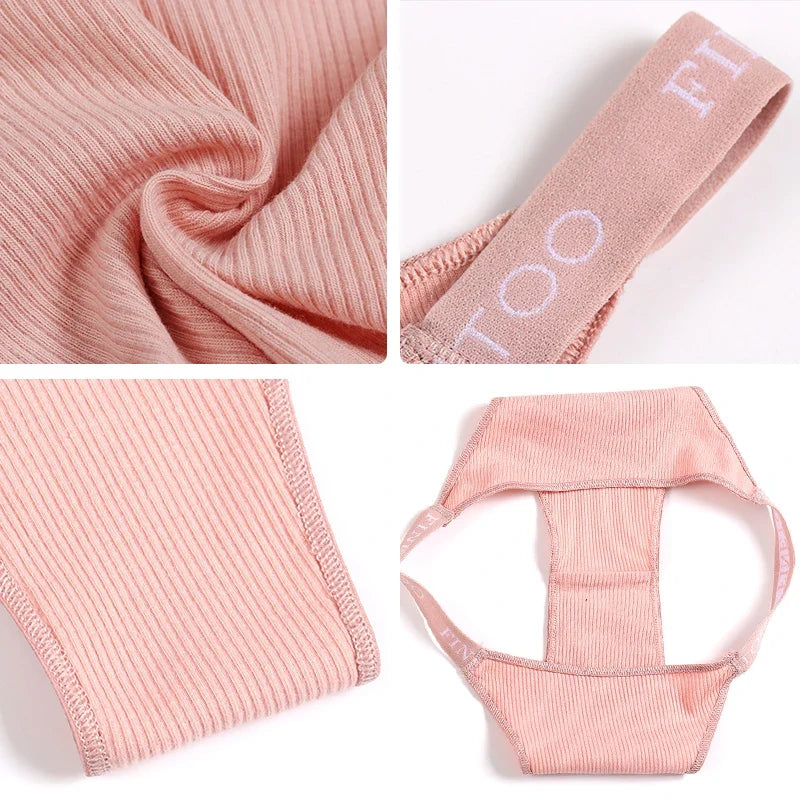 3Pcs/Set Cotton Panties Women Letter Belt Lace Sexy Briefs Seamless Low Rise Underwear Ladies M-XL Underwear Girls Lingerie New