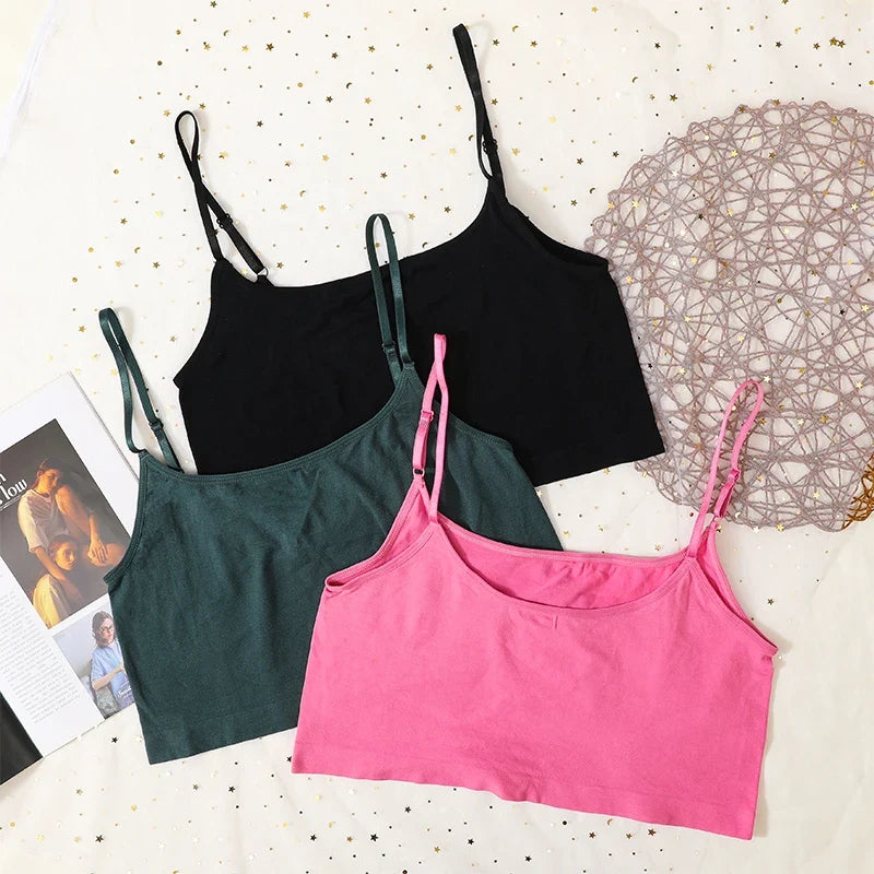 Women Top Female Crop Top Sexy Bralette Top Tee Streetwear Basic Tank Camis Adjustable Strap Seamless Underwear