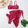 Sexy Marble Print Bikini 2026 Women Push Up Bra Underwire 3 Piece Swimsuit Brazilian Beach Bathing Suit Swimwear Swimming Suits