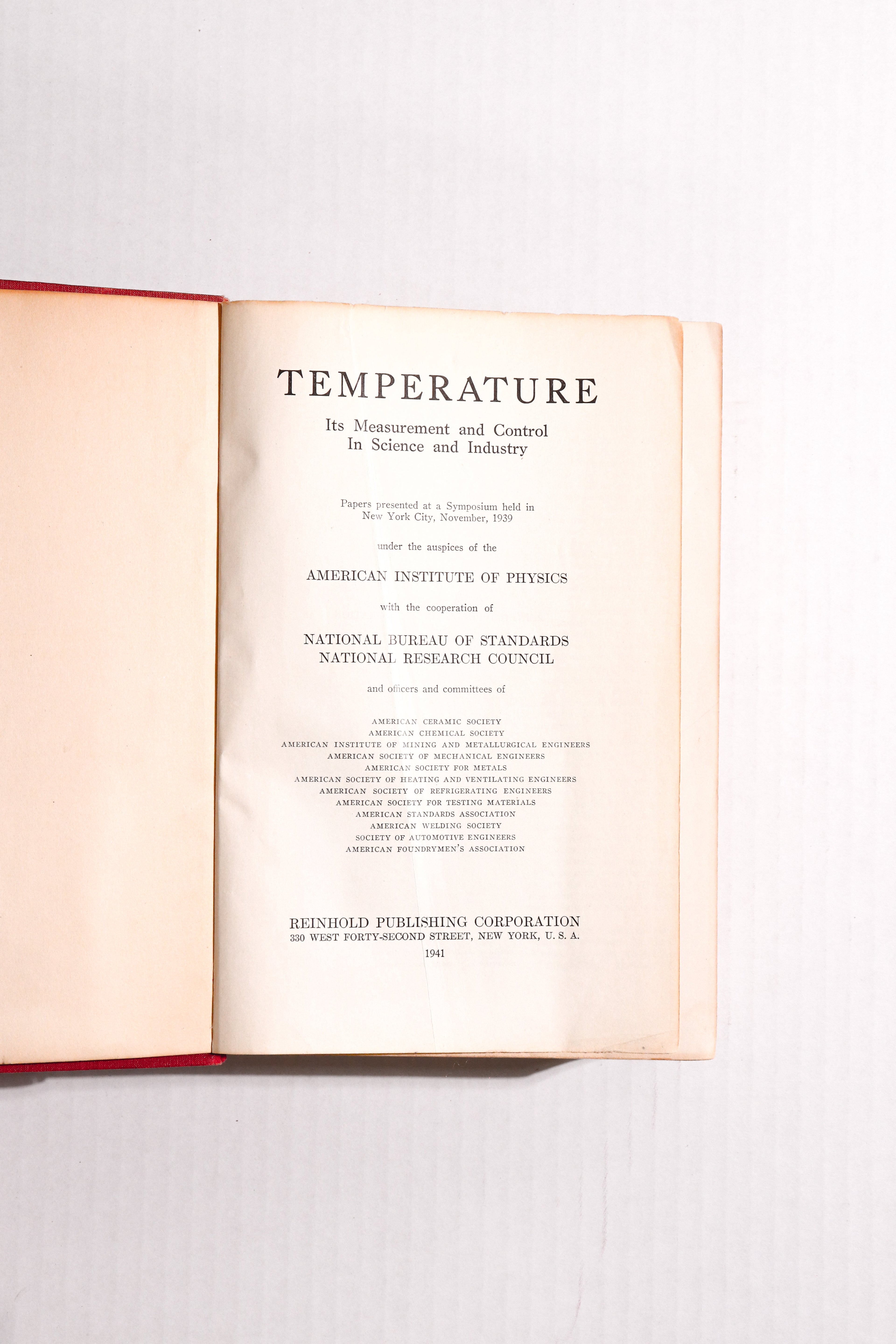 Temperature: Its Measurement and Control in Science and Industry