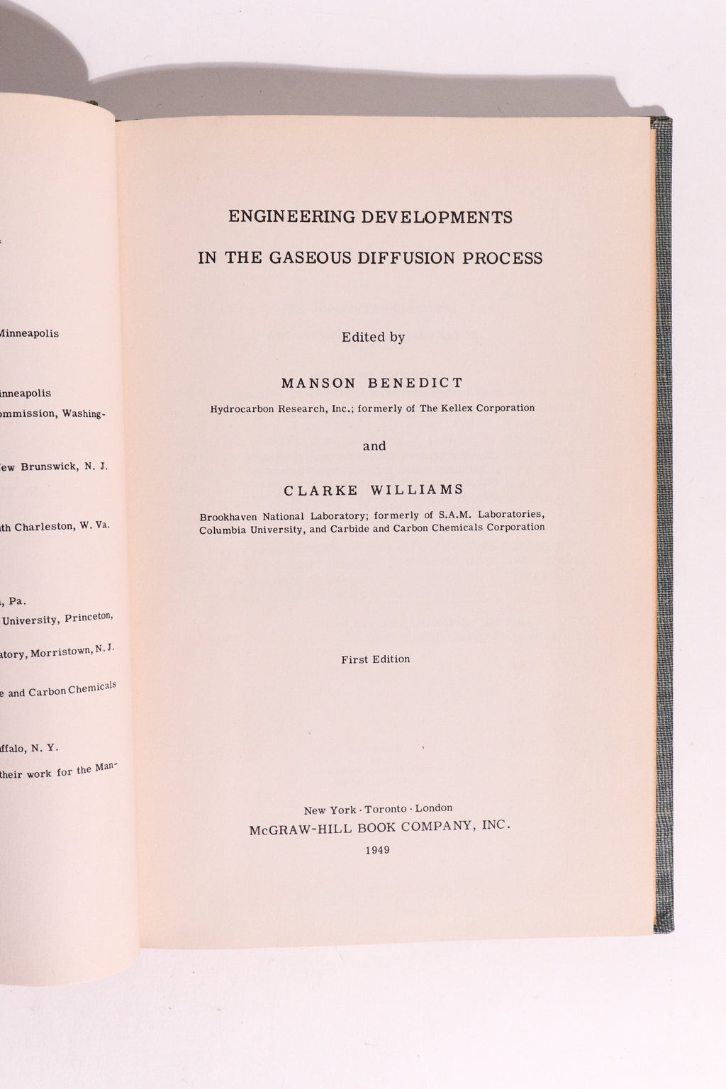 Engineering Developments in the Gaseous Diffusion Process, First Edition