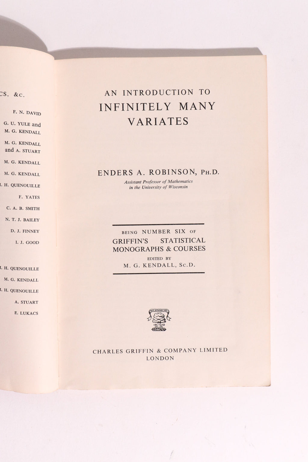 An Introduction to Infinitely Many Variates — Enders A. Robinson