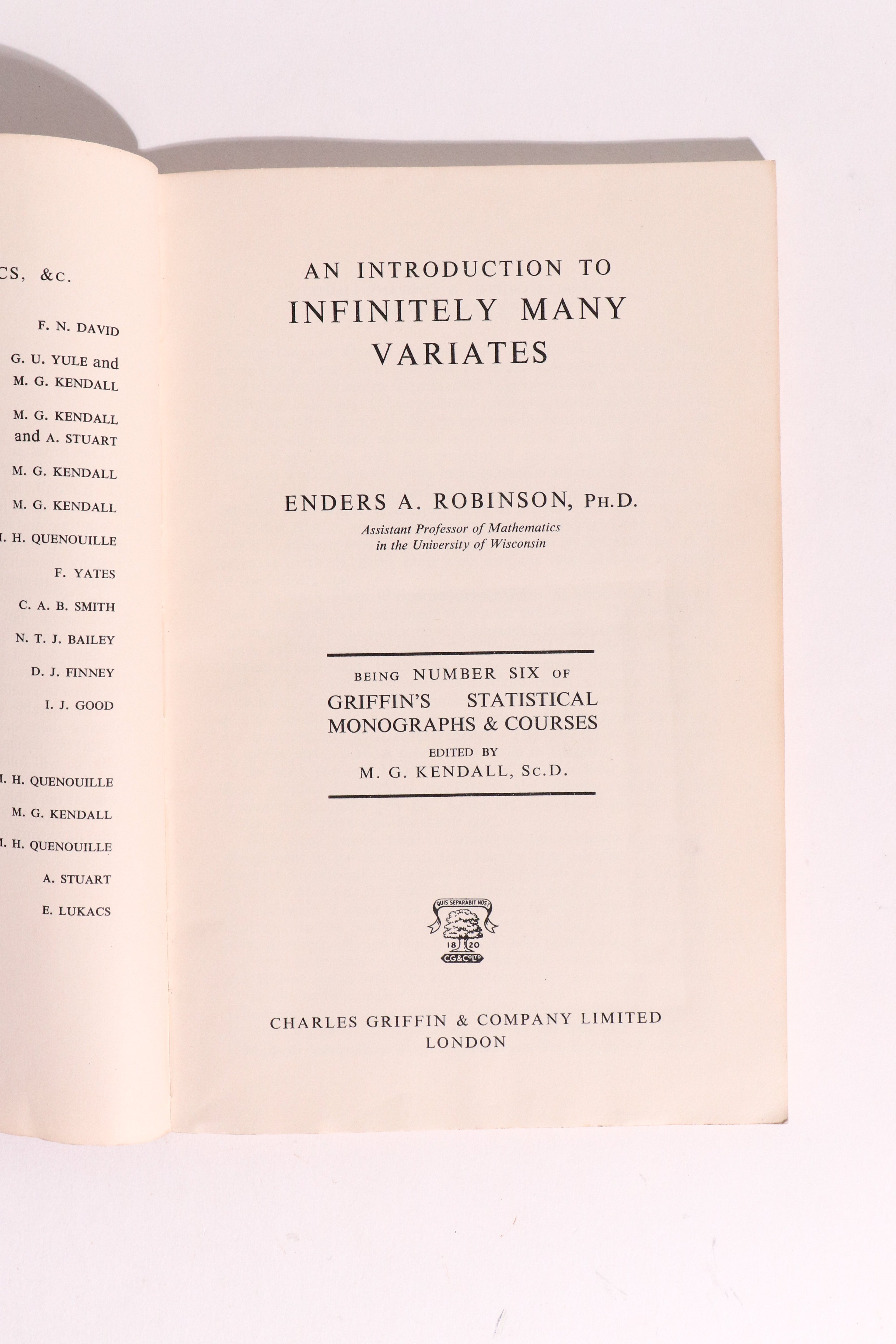 An Introduction to Infinitely Many Variates — Enders A. Robinson