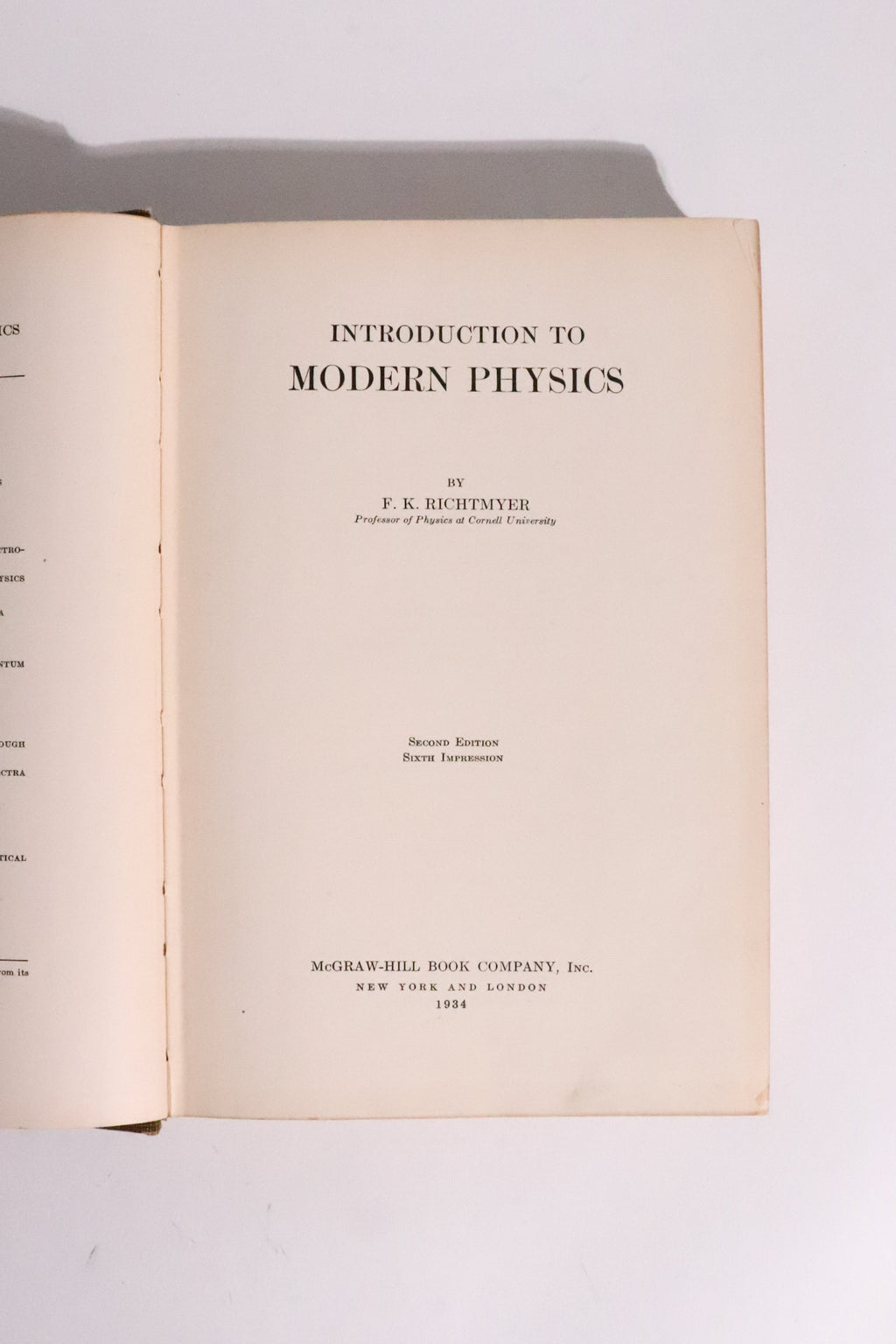 Introduction to Modern Physics — F. K. Richtmyer, 1934