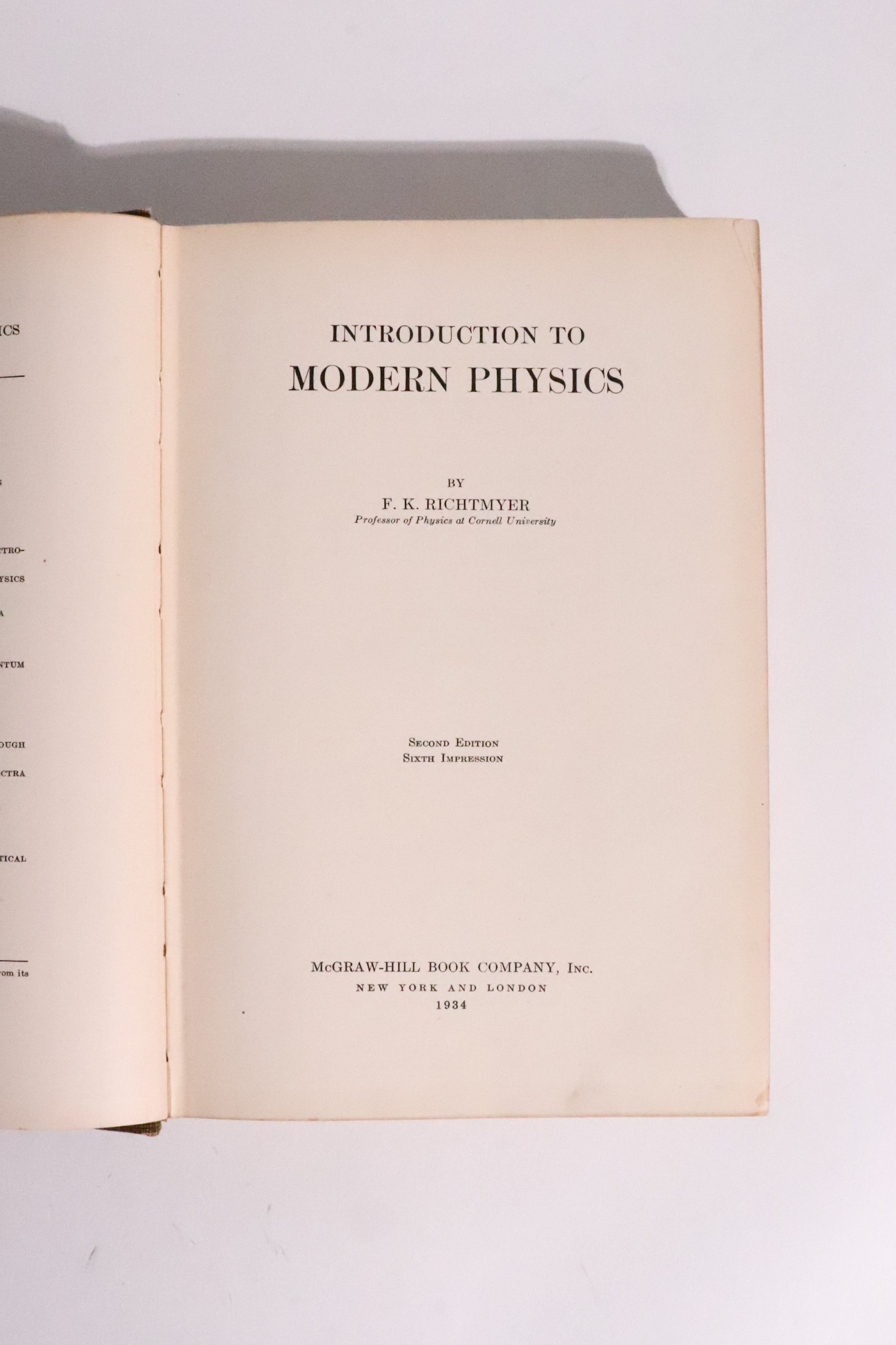 Introduction to Modern Physics — F. K. Richtmyer, 1934
