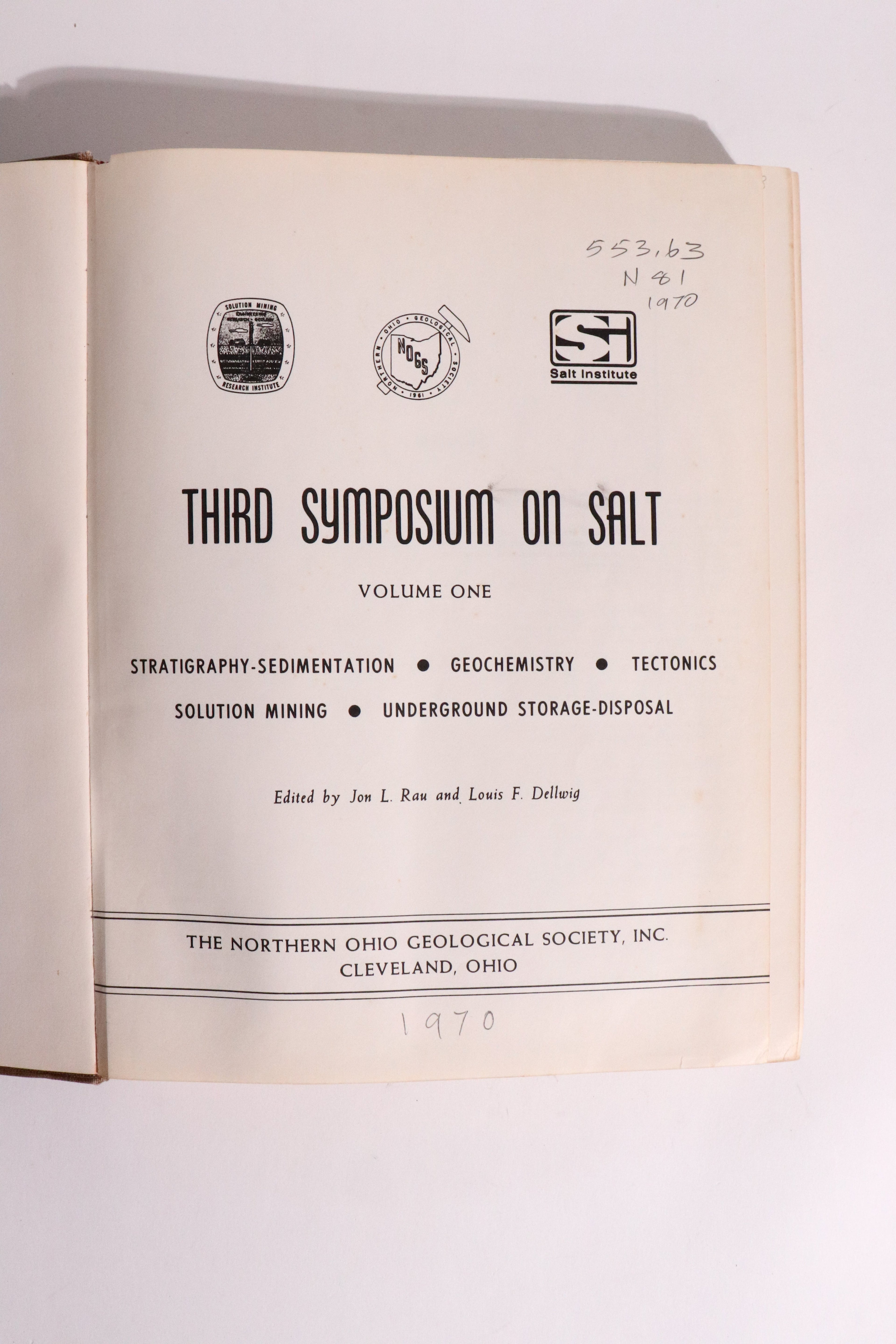Third Symposium on Salt — Complete 2-Volume Set | Geology, Mining & Underground Storage, First Edition (1970)